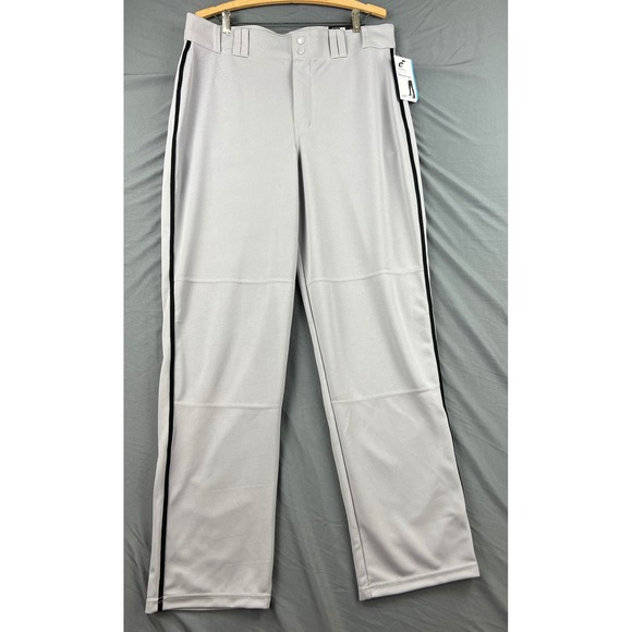 Champro Other - Champro MVP Open Bottom Baseball Pants Mens L Grey Black NWT BP41U Piped Stripe